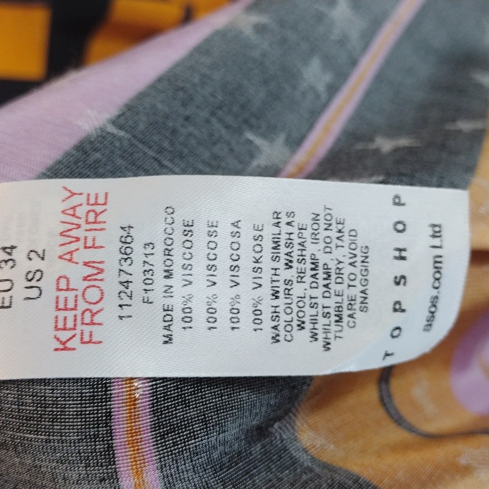 Topshop Jacquard Stripe Midi Dress In Multi Size 2 NWT - Picture 6 of 12